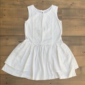 GAP Girls White Embroidered Dress